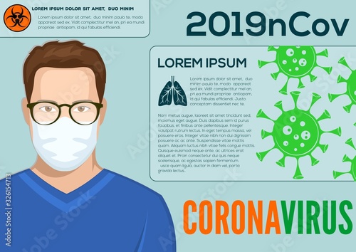 Coronavirus 2019-nCoV design template. Vector illustration