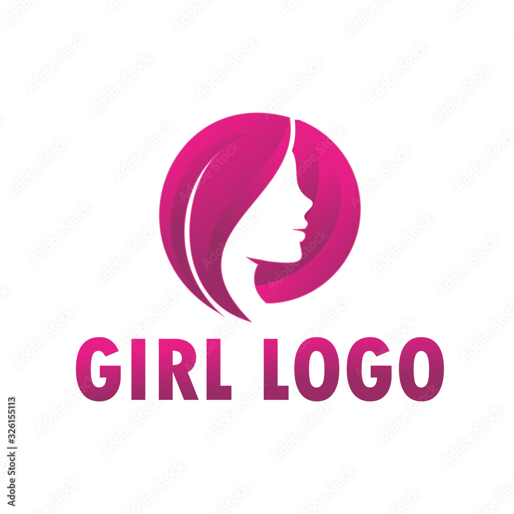 Girl Silhouette Logo Girl Silhouette Logo
