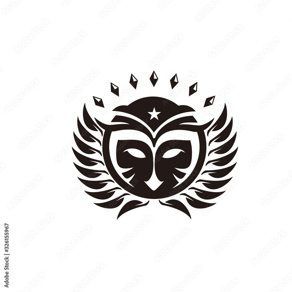 Obraz premium Simple Owl Logo