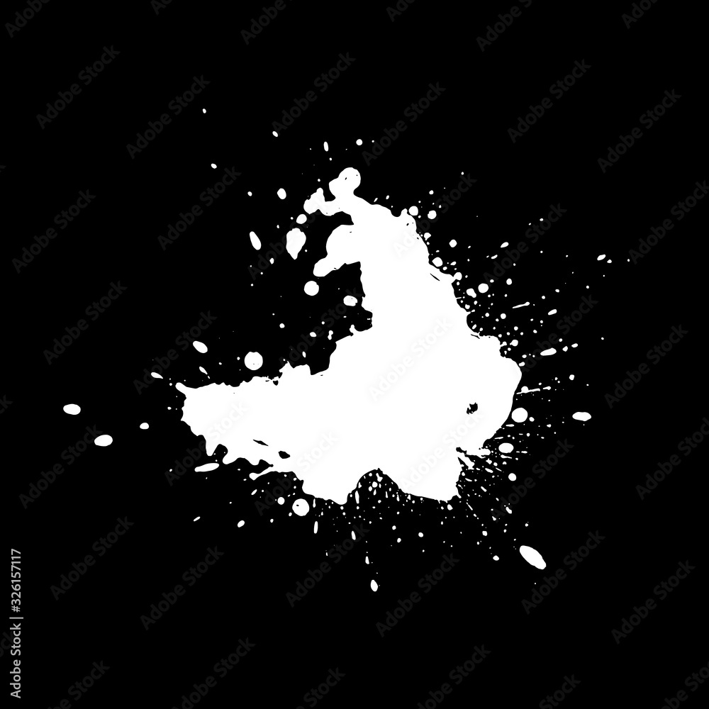 Obraz premium Grunge splatter. Paint splash. Liquid stain. Highly detailed grunge texture. Paint stain. Ink spot. Drop. Abstract frame. Grunge background.