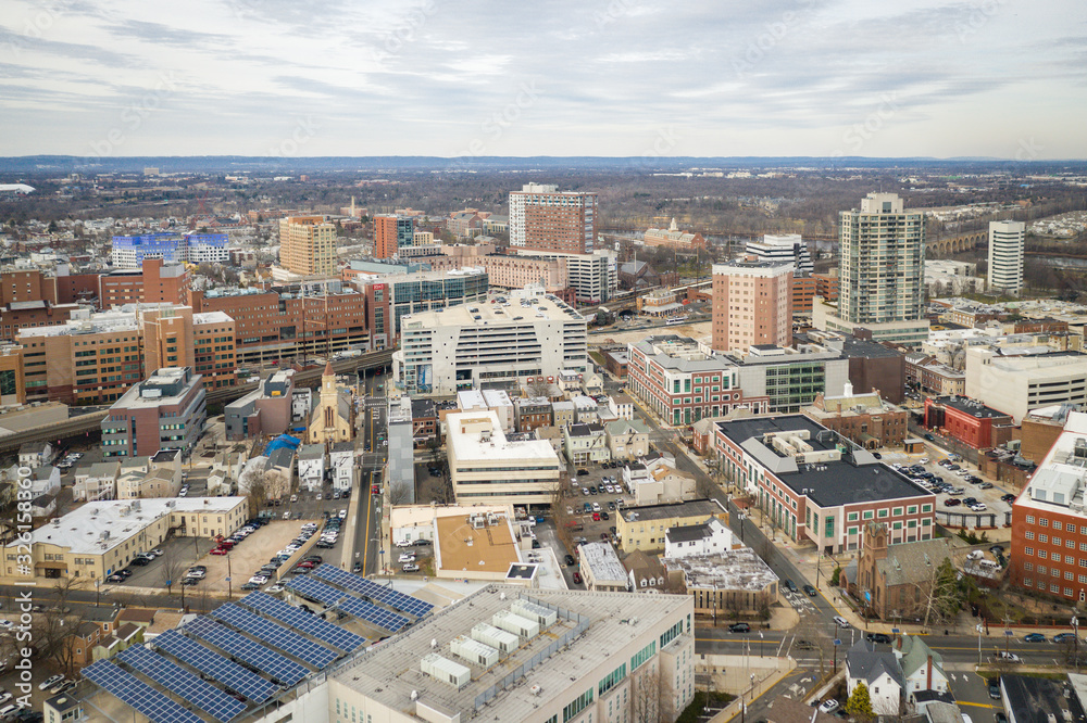Aerial of New Brunswick New Jersey