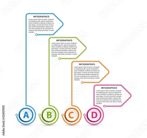 Infographic design organization chart template.