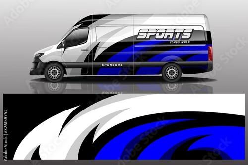 Van car wrapping decal design