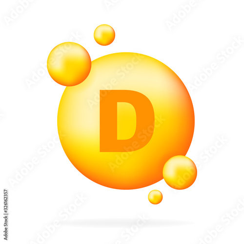 Vitamin shining pill capcule icon. Shining golden substance drop. Meds ads. Beauty treatment nutrition skin care design. Vector illustration.