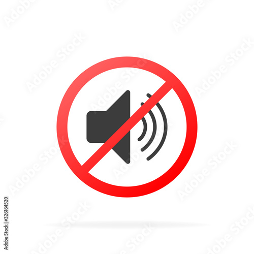 No sound vector phone sign. Vector illustration.