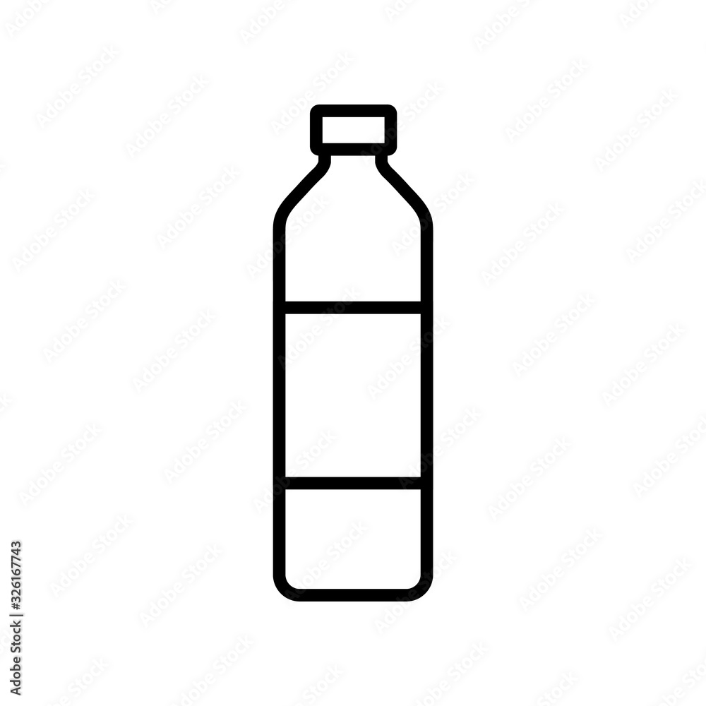 Bottle line icon, logo isolated on white background Bottle line icon, logo isolated on white background