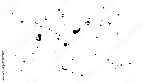 Vector set of splash stains texture banners. Black and white abstract vector illustration. Ink splatter stencil   © varflolomey