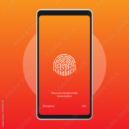 Screen Lock. PInterface for lock screen or enter password pages. Vector illustration.