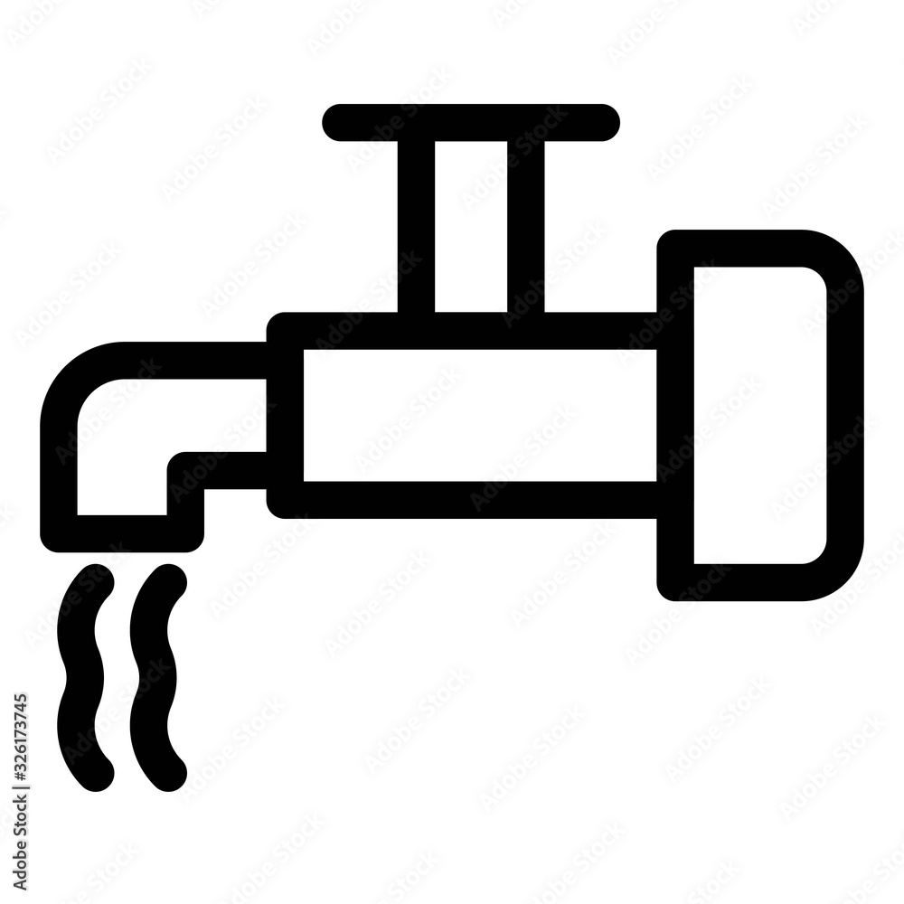 Water tap icon. Sink tap, faucet symbol. Water drop, valve sign illustration. Water tap icon. Sink tap, faucet symbol. Water drop, valve sign illustration.