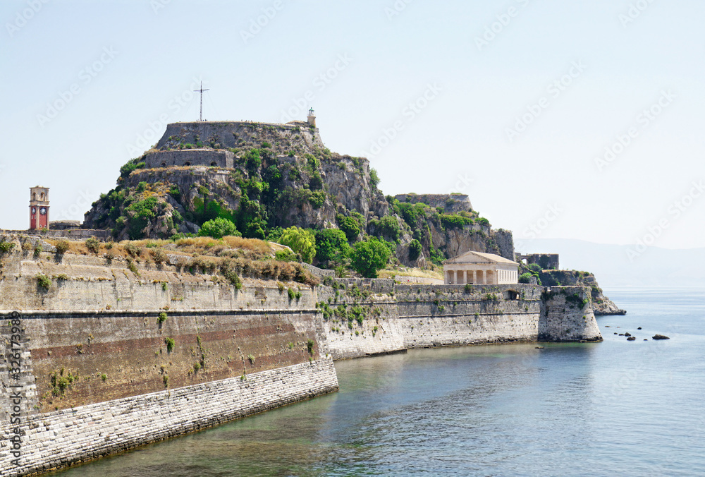 Corfu, Greece. Venetian built Old Fortress by the sea