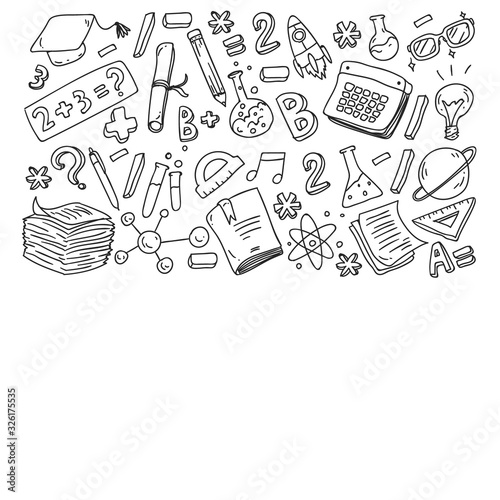 Back to school concept. Education, learning, open book, knowledge. Modern education template design.