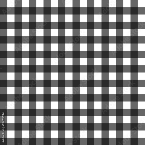 Black gigham pattern vector seamless square design background. Abstract tablecloth black for wallpaper. Abstract grid.