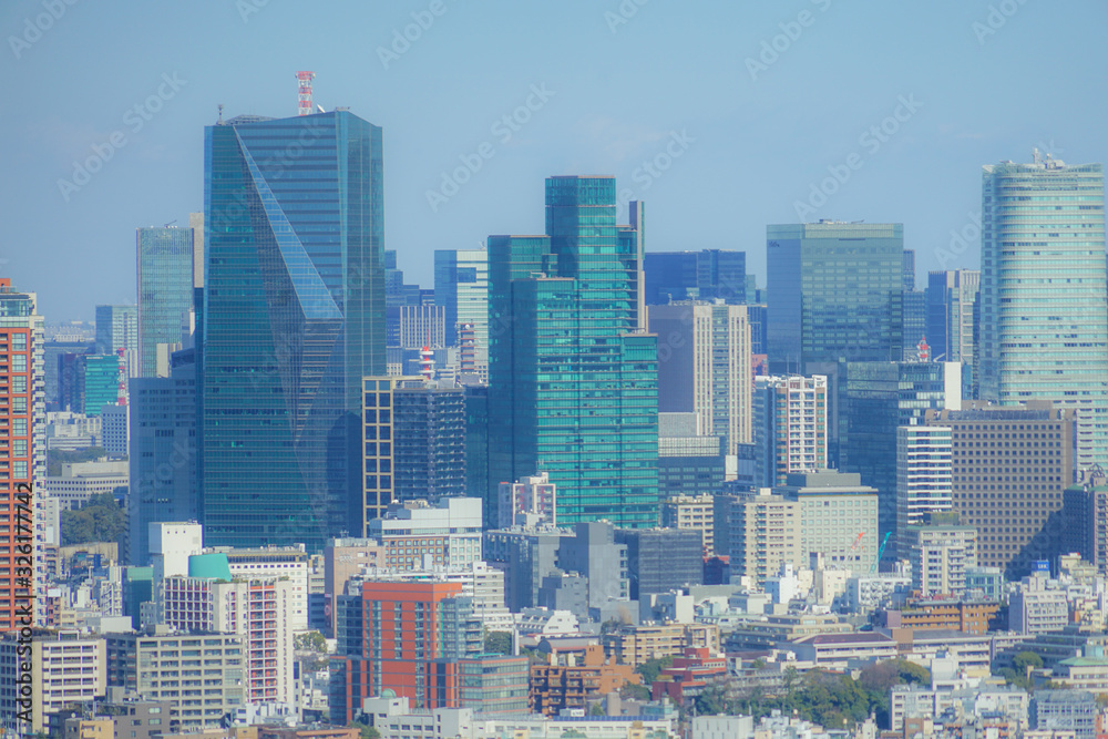 Fototapeta premium 恵比寿ガーデンプレイス展望台から見える東京の街並み