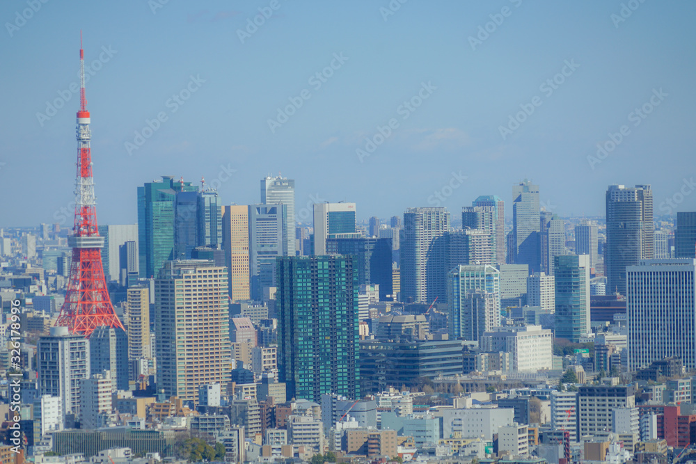 恵比寿ガーデンプレイス展望台から見える東京の街並み