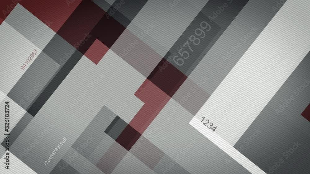 This stock motion graphics video demonstrates the movement of lines, rectangles and changing numbers on a red and gray screen. This stock motion graphics video demonstrates the movement of lines, rectangles and changing numbers on a red and gray screen.