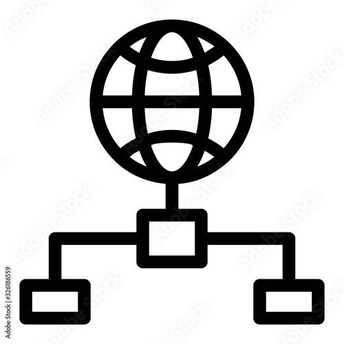 Global network icon. Internet, wireless network connnection sign. World wide web, online connection concept for perfect mobile and web designs. photo