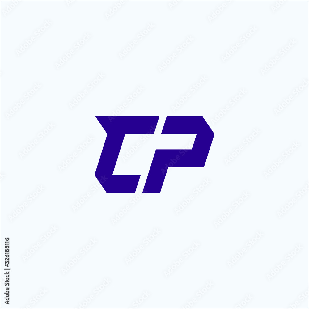 vector c p letter initial design template vector c p letter initial design template