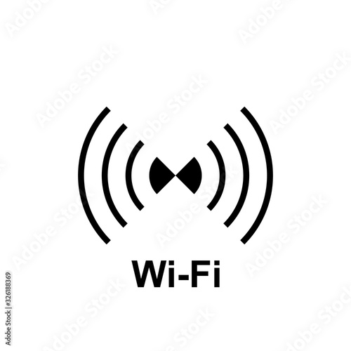 Simple Wifi Icon, Hot Spot Vector Illustration