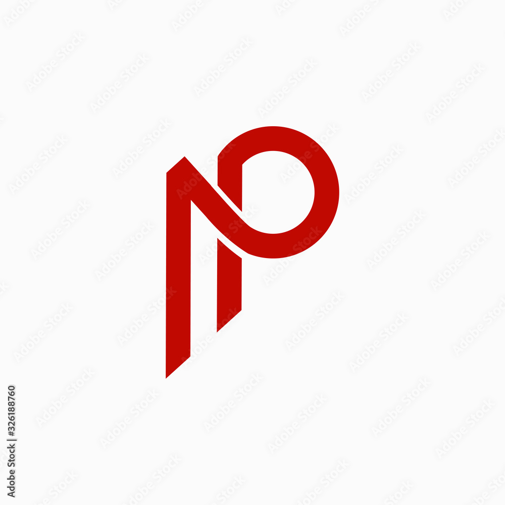 vector letter n p initial design template vector letter n p initial design template