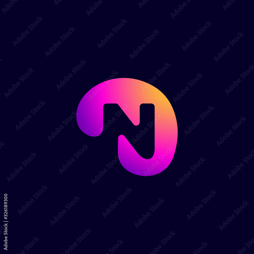 vector letter n initial design template vector letter n initial design template