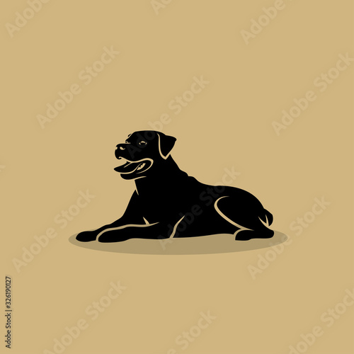 Rottweiler dog - isolated vector illustration