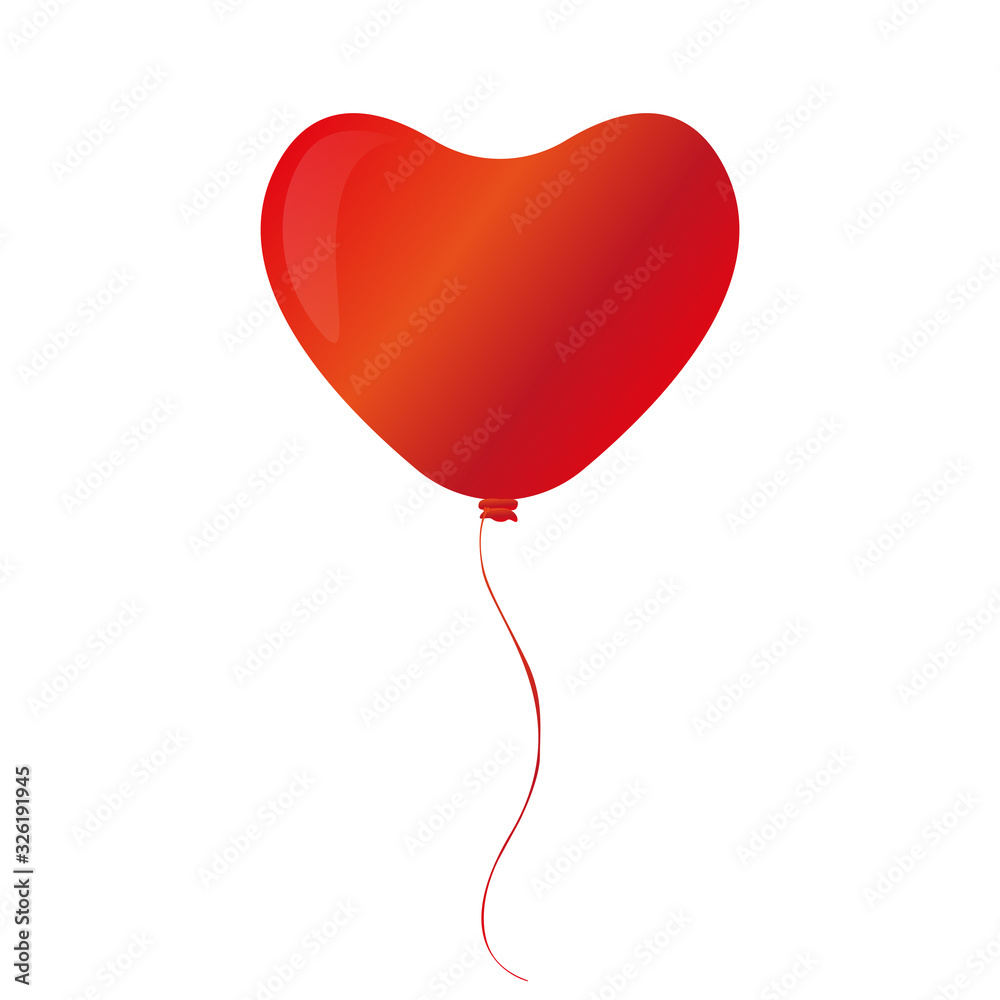 Isolated cute and romantic balloon