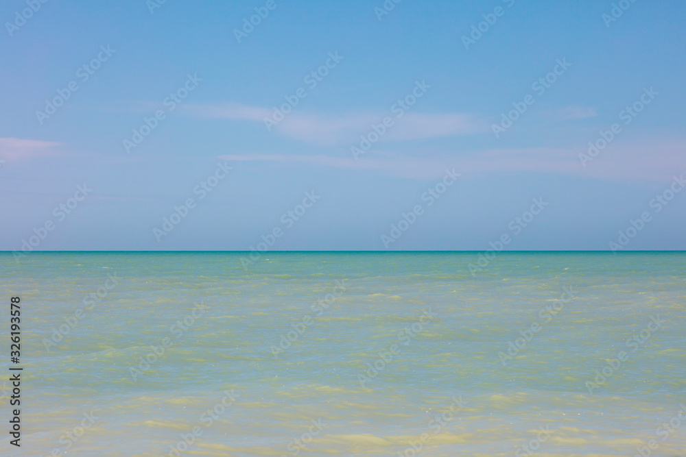 Calm ocean with horizion and blue sky, Florida, USA