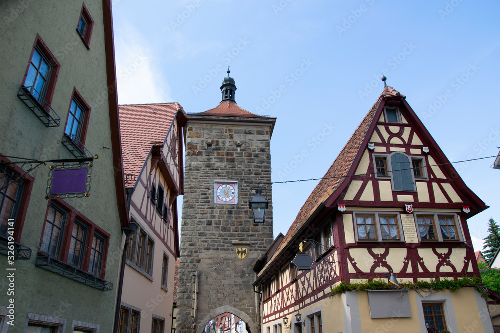 street in old town of Rothenburg an der Tauber Germany