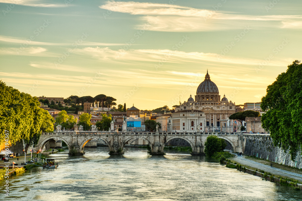 St. Peter's Cathedral in Rome at Sunset St. Peter's Cathedral in Rome at Sunset