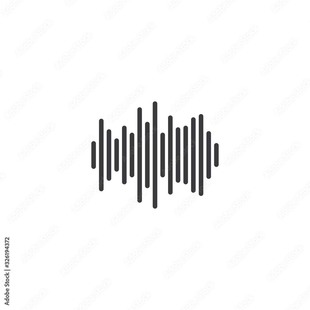 Sound waves vector illustration Sound waves vector illustration