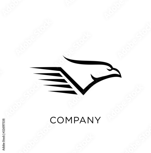 eagle fast abstract business logo