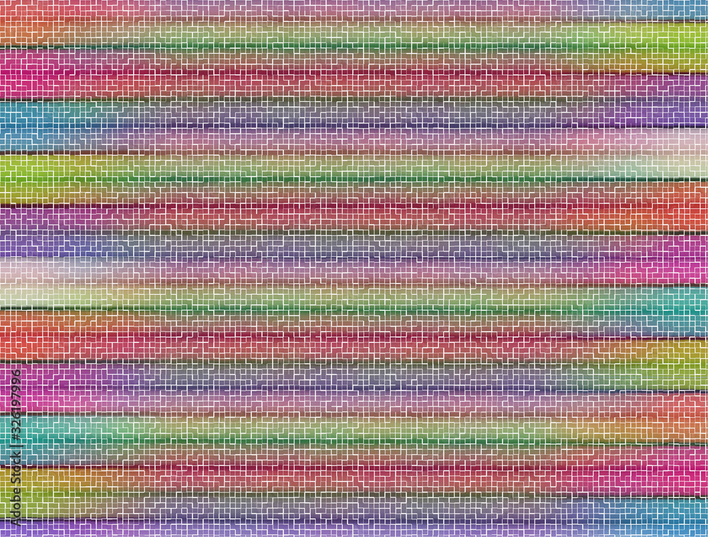 Textured background in colorful horizontal stripes