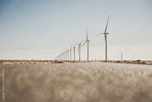 Desert dunes taken with a shallow depth of field