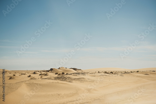 Stunning sand dunes of Sahara desert in Morocco