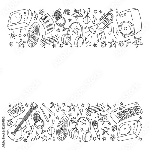 Children play music. Musical education, theatre, school.