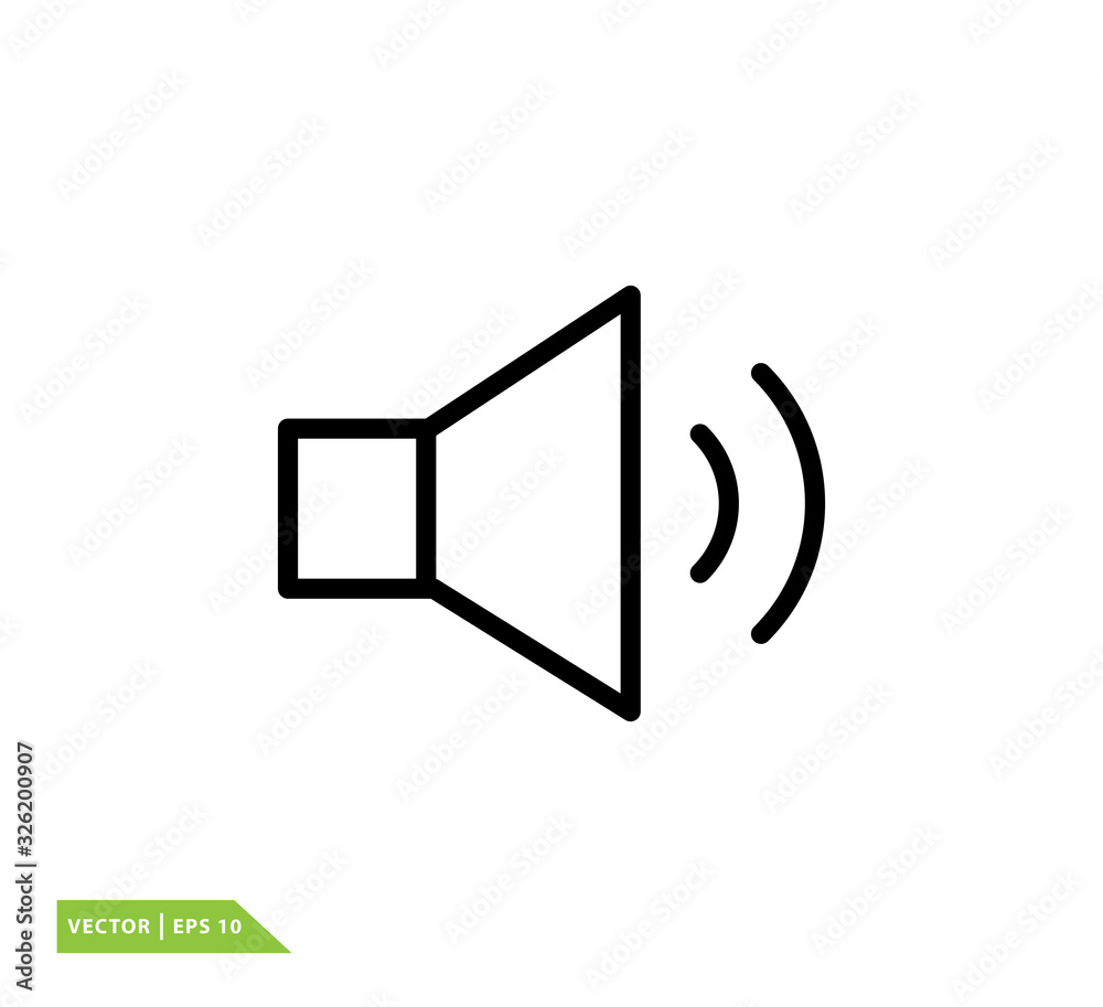 Speaker icon vector logo template Speaker icon vector logo template