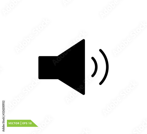 Speaker icon vector logo template