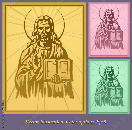 Jesus Christ, holy Spirit, blessing, Christianity, vector