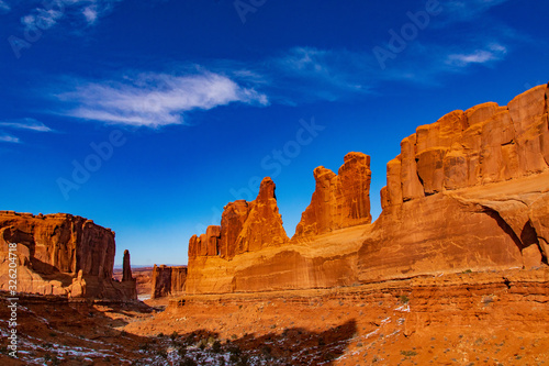 Park Avenue Formation in Arches National Park as the Shadows Lengthen