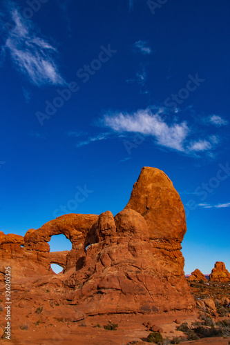 Turret Arch With Wispy Clouds