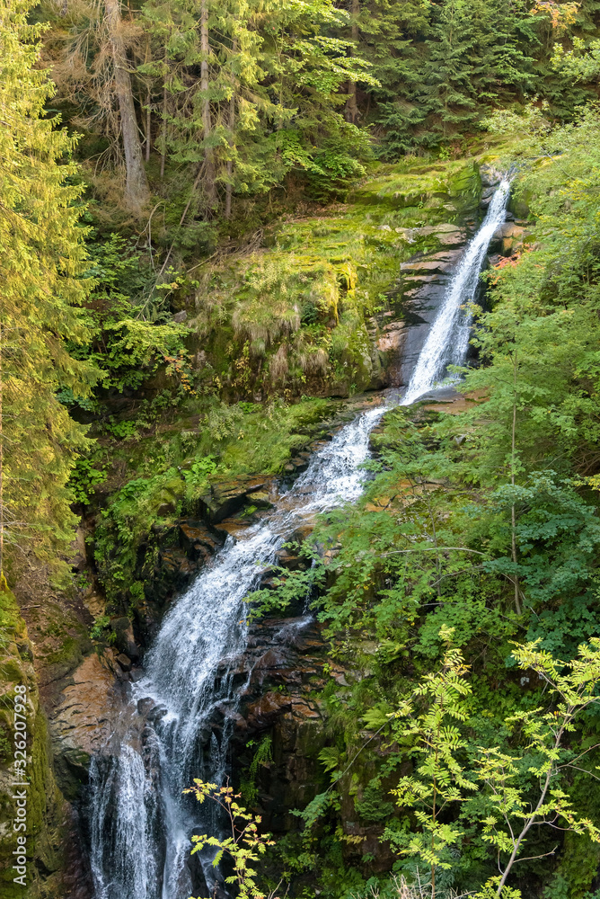 Waterfall of Kamienczyk river in Poland Waterfall of Kamienczyk river in Poland