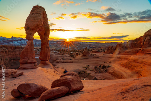 Foto The Sun Sets on Delicate Arch
