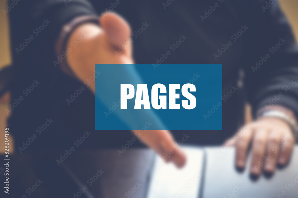 pages word with blurring business background pages word with blurring business background