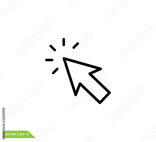Arrow pointer icon vector logo template