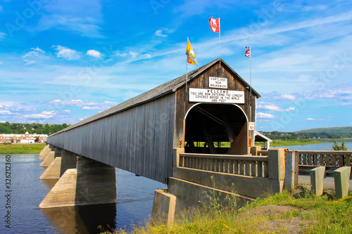The longest covered bridge in the world in Hartland, NB, Canada photo