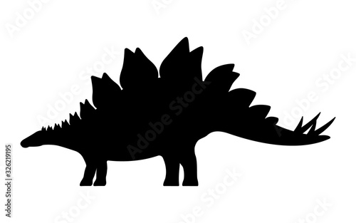 Vector stegosaurus silhouette © zhenyakot