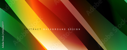Wave liquid style lines with shadows and light on gradient background