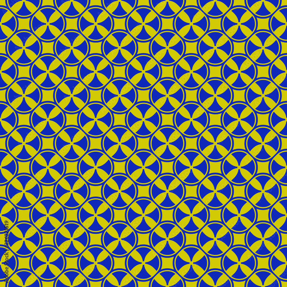 Simple vector geometric seamless pattern with crosses, circles, squares. Colorful funky style repeat texture. Trendy bright colors, lime green and electric blue. Retro 80-90's fashion background Simple vector geometric seamless pattern with crosses, circles, squares. Colorful funky style repeat texture. Trendy bright colors, lime green and electric blue. Retro 80-90's fashion background