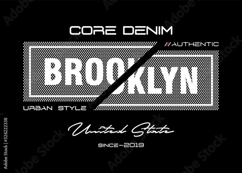Fototapeta brooklyn typography for print t shirt 