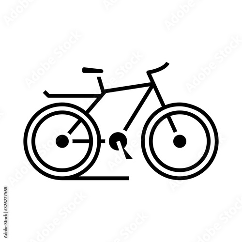 Bike black icon, concept illustration, vector flat symbol, glyph sign.